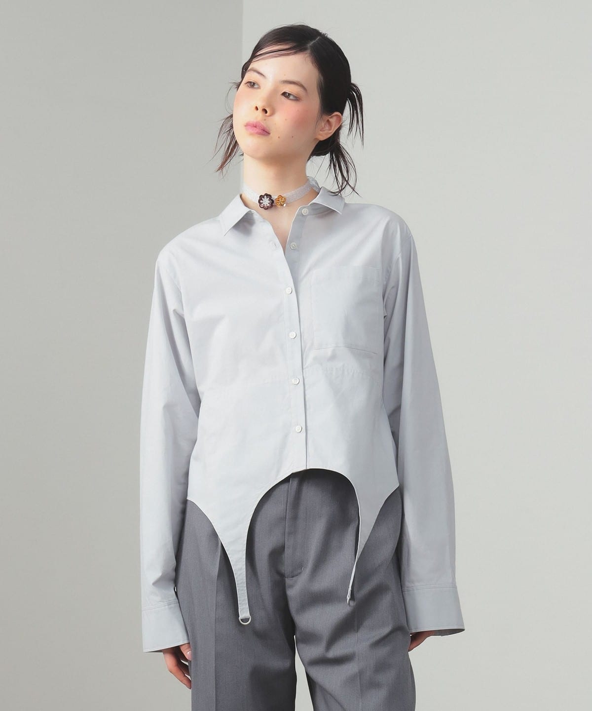 ガーターベルト シャツ シャツ・ブラウス WOMEN GREY ONE SIZE ガーターベルト シャツ シャツ・ブラウス WOMEN GREY ONE SIZE