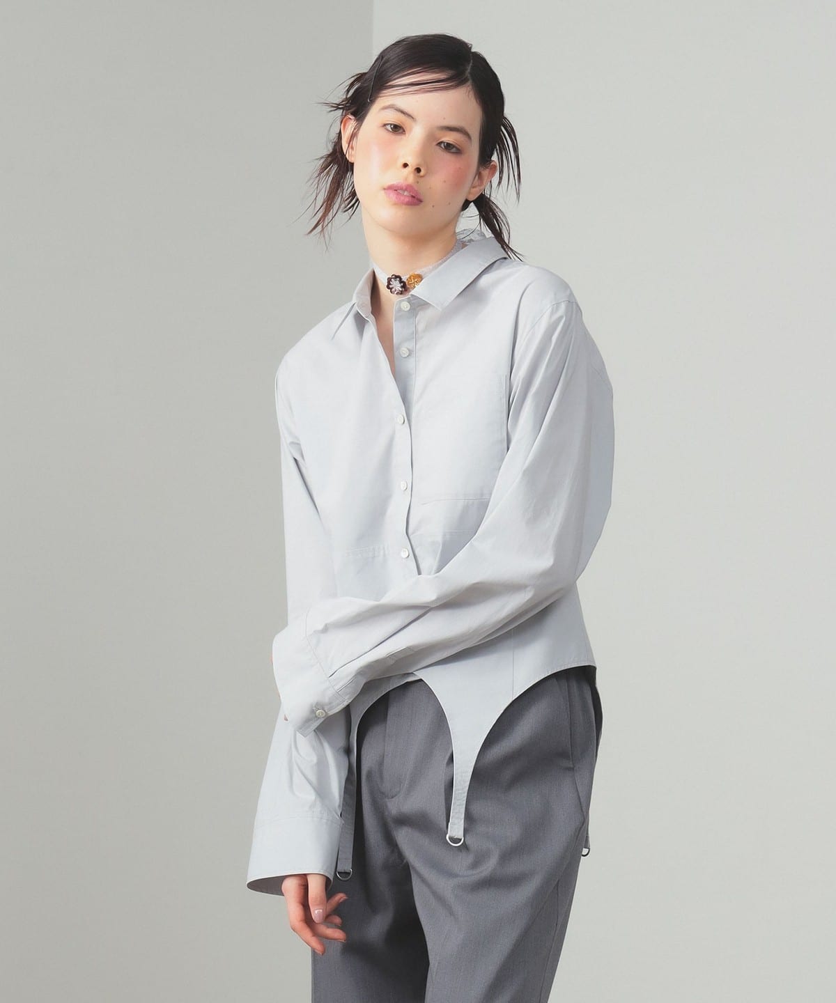 【Ray beams】バルーンヘムカットアウトシャツ Ray BEAMS / バルーン ヘム カット アウト シャツ