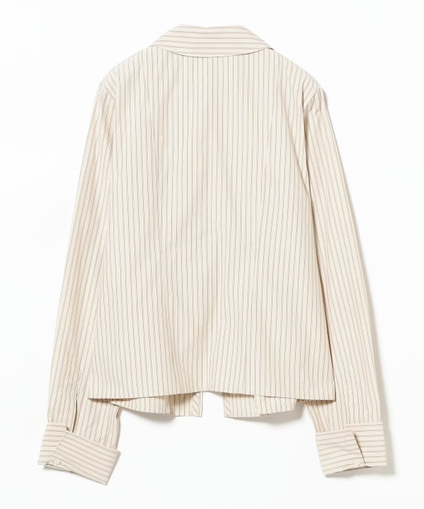 Ray BEAMS ストライプジップシャツ Ray BEAMS（レイ ビームス）ストライプ ジップ シャツ（シャツ