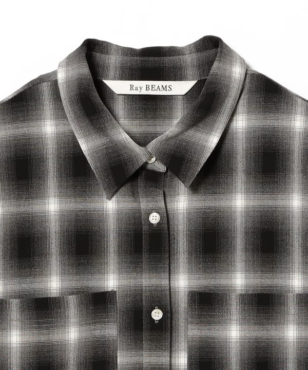 SSZ オンブレチェックシャツ ネルシャツ サイズM beams SSZ オンブレチェックシャツ ネルシャツ サイズM beams