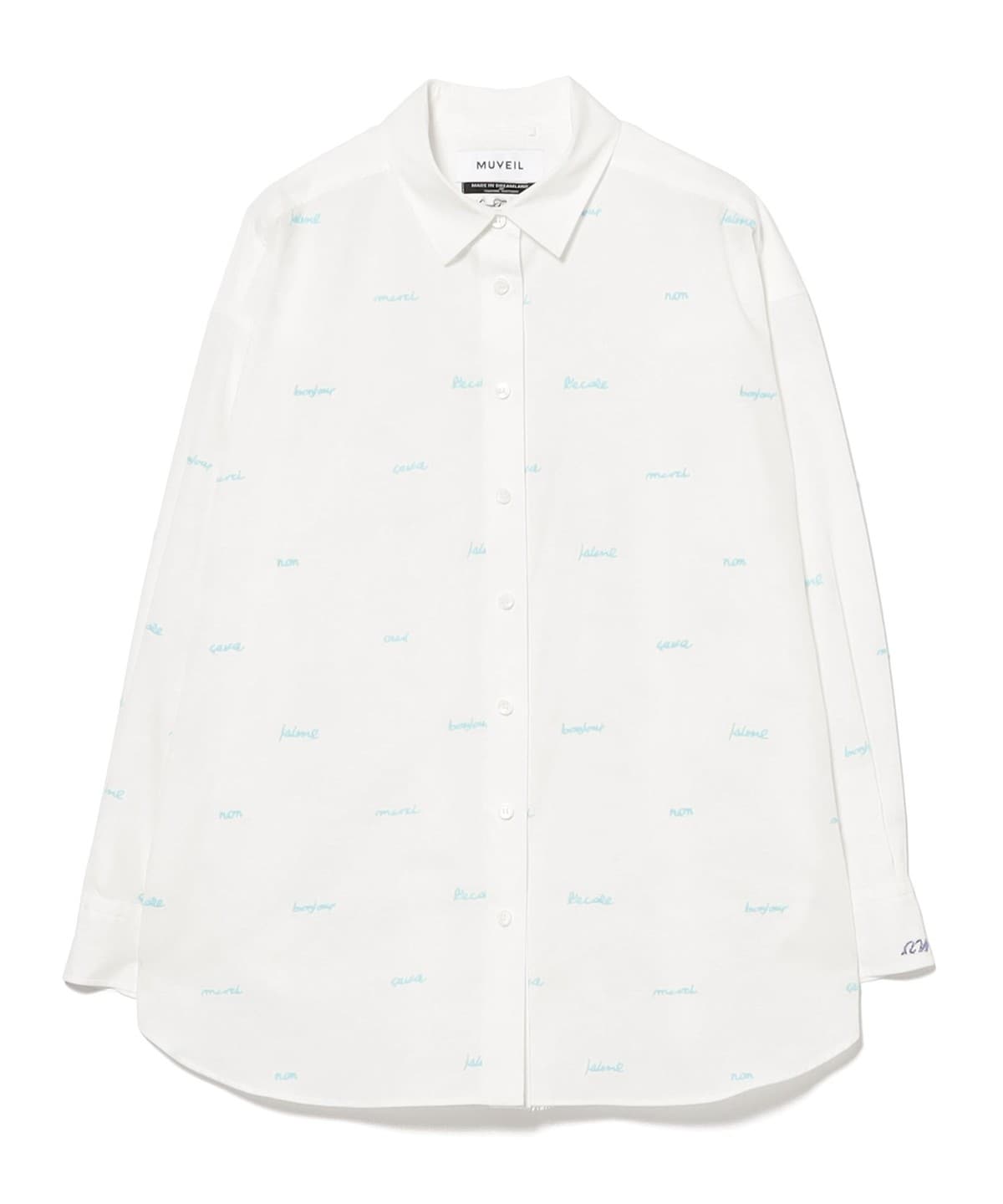 Ray BEAMS（レイ ビームス）MUVEIL / レター刺繍 シャツブラウス