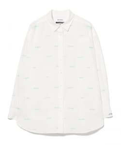 MUVEIL / レター刺繍 シャツブラウス