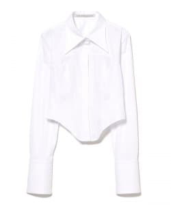 JOHN LAWRENCE SULLIVAN / COTTON SATIN CORSET SHIRT