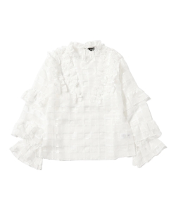 sister jane / Tenting Sheer Check Blouse