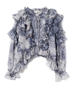 GHOSPELL / Wavey Tie Dye Ruffle Top