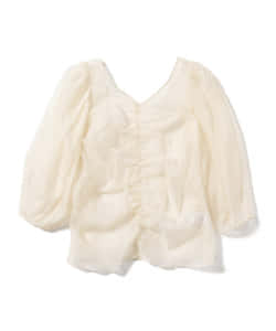 ▲○Uhr / Sheer Gathered Blouse
