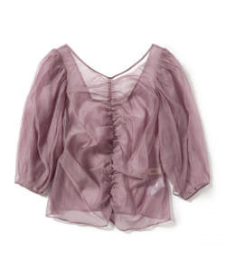 ▲○Uhr / Sheer Gathered Blouse