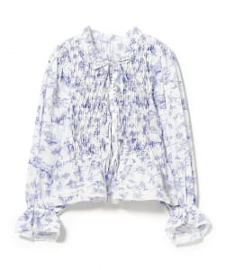 MUVEIL / トワル ド ジュイ プリント スモッキング ブラウス