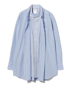 RhodolirioN / Double Layer BD Shirt Dress - Stripe