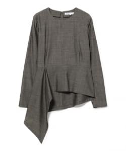 08sircus / Wool viscose chambray drape top
