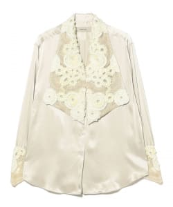 FUMIE=TANAKA / Embroidery Collar Shirt