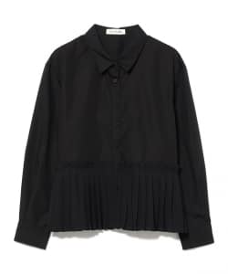 プリーツ キリカエ レギュラーカラー シャツ