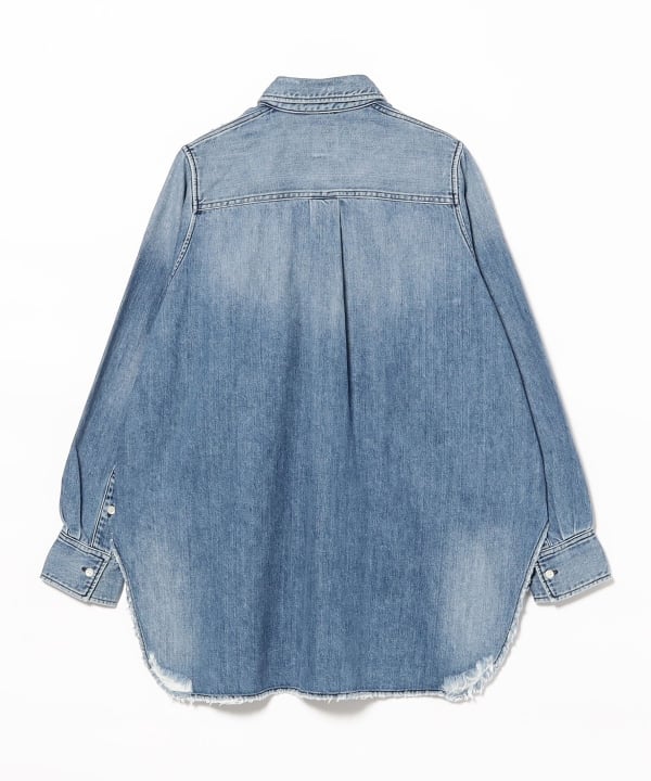 RhodolirioN / Button-down Shirt Damaged Denim