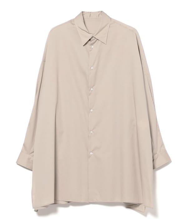 Graphpaper / Silicon Poplin Deep Slit Regular Collar Shirt