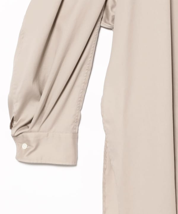 Graphpaper / Silicon Poplin Deep Slit Regular Collar Shirt