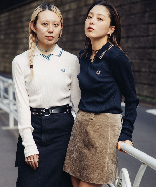 BEAMS×FREDPERRY RIB KNITTED SHIRT BEAMS WOMEN｜【別注】FRED PERRY / RIB KNITTED SHIRT 25SS