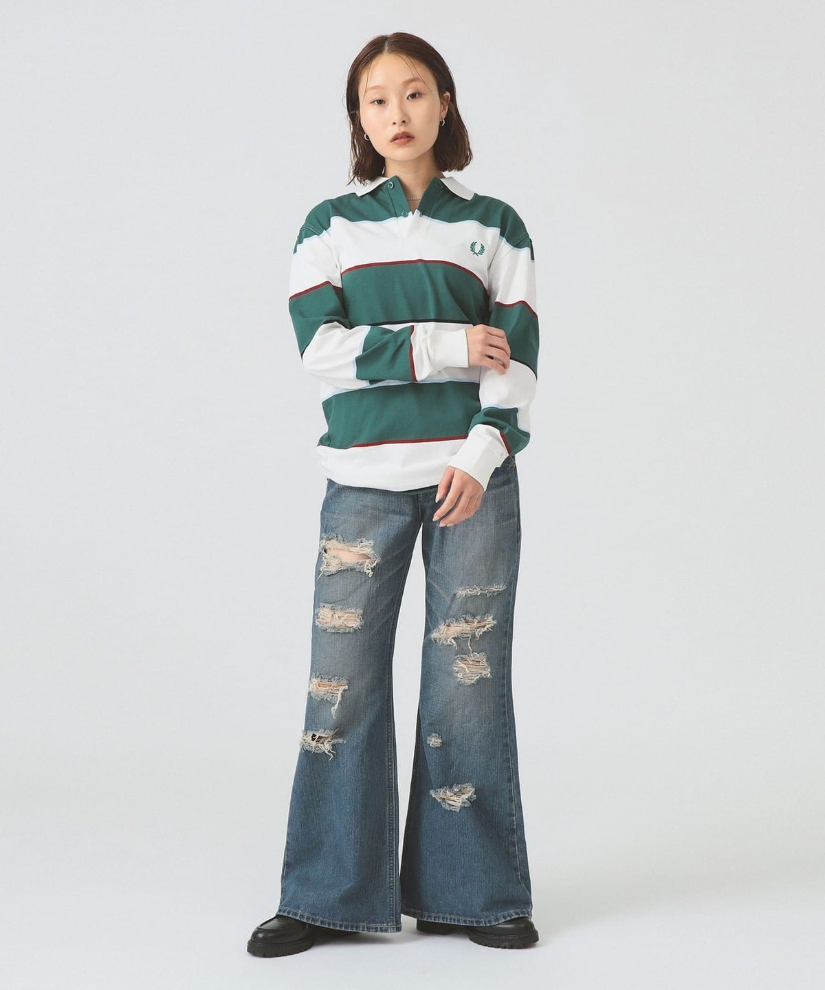 Ray BEAMS（レイ ビームス）FRED PERRY / Heavyweight Jersey Striped