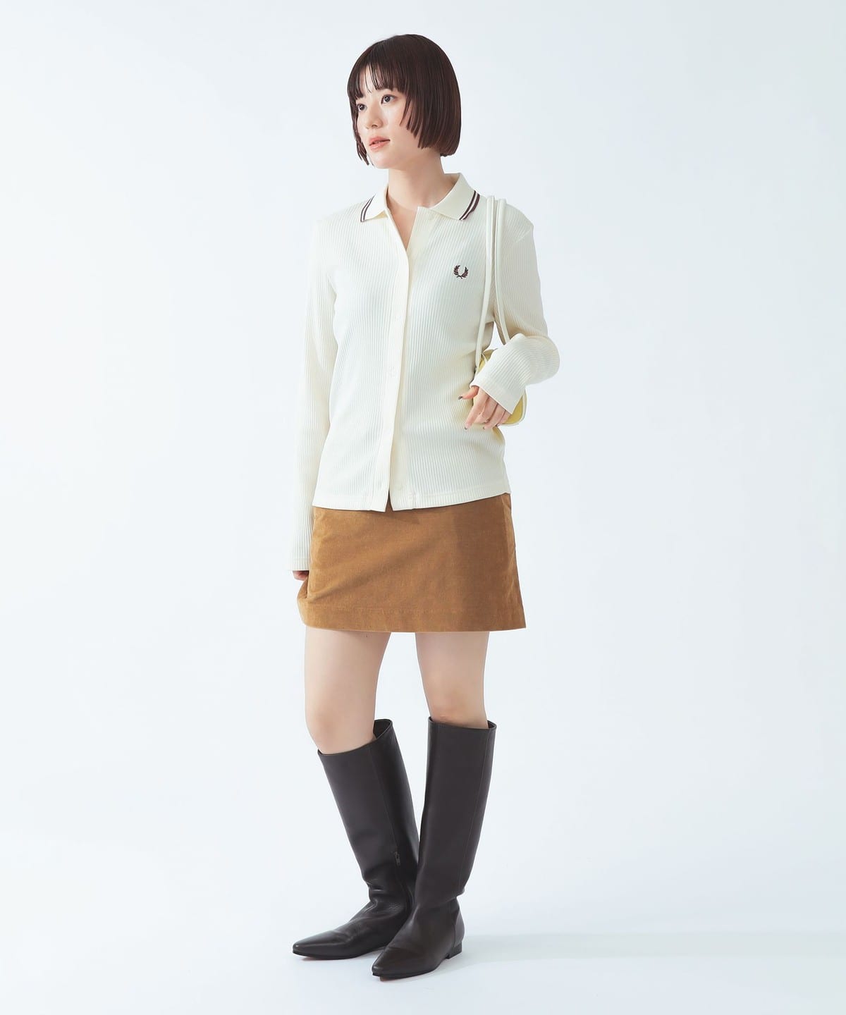 Ray BEAMS（レイ ビームス）FRED PERRY / ボタン スルー リブ