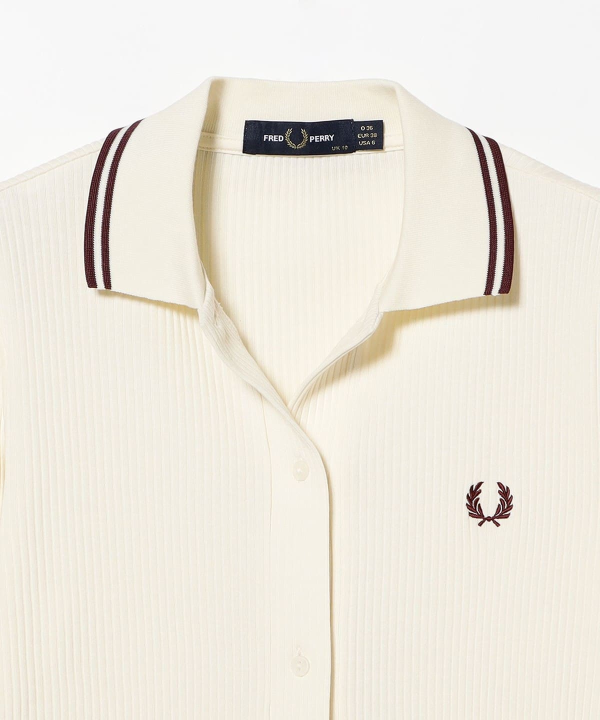 Ray BEAMS（レイ ビームス）FRED PERRY / ボタン スルー リブ