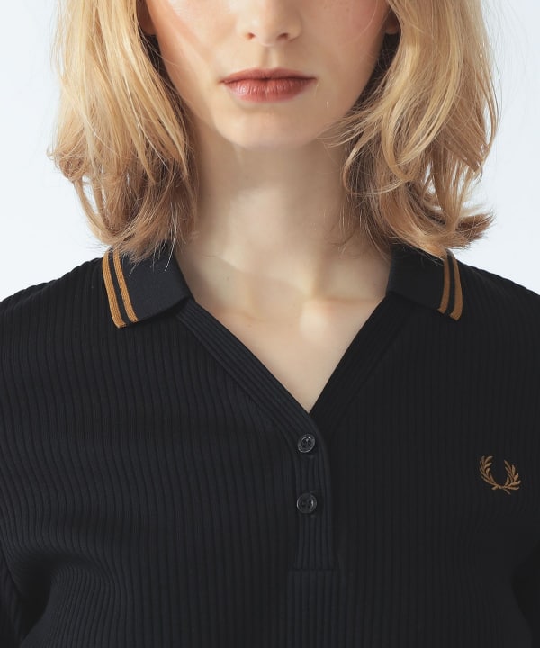 【+10%ポイントUP】【別注】FRED PERRY / リブ ポロシャツ