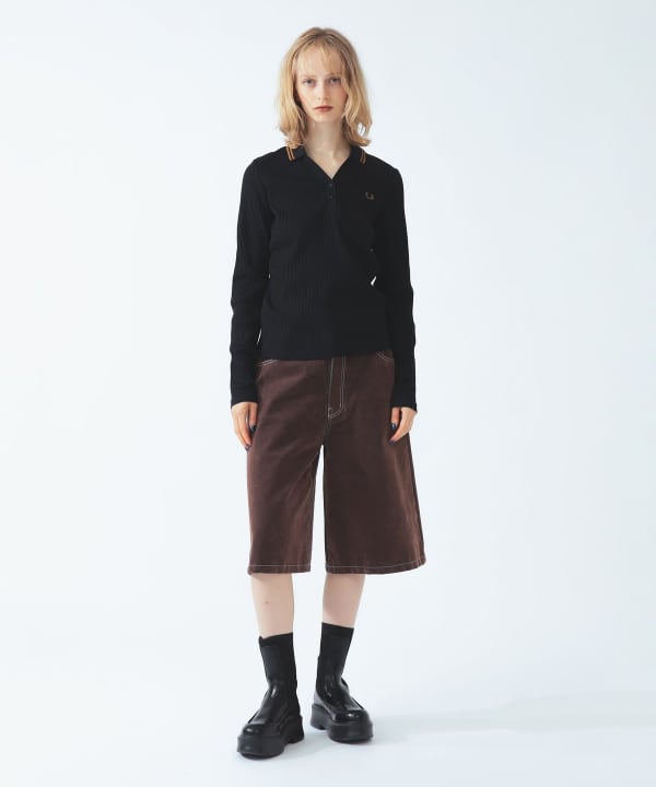 【+10%ポイントUP】【別注】FRED PERRY / リブ ポロシャツ