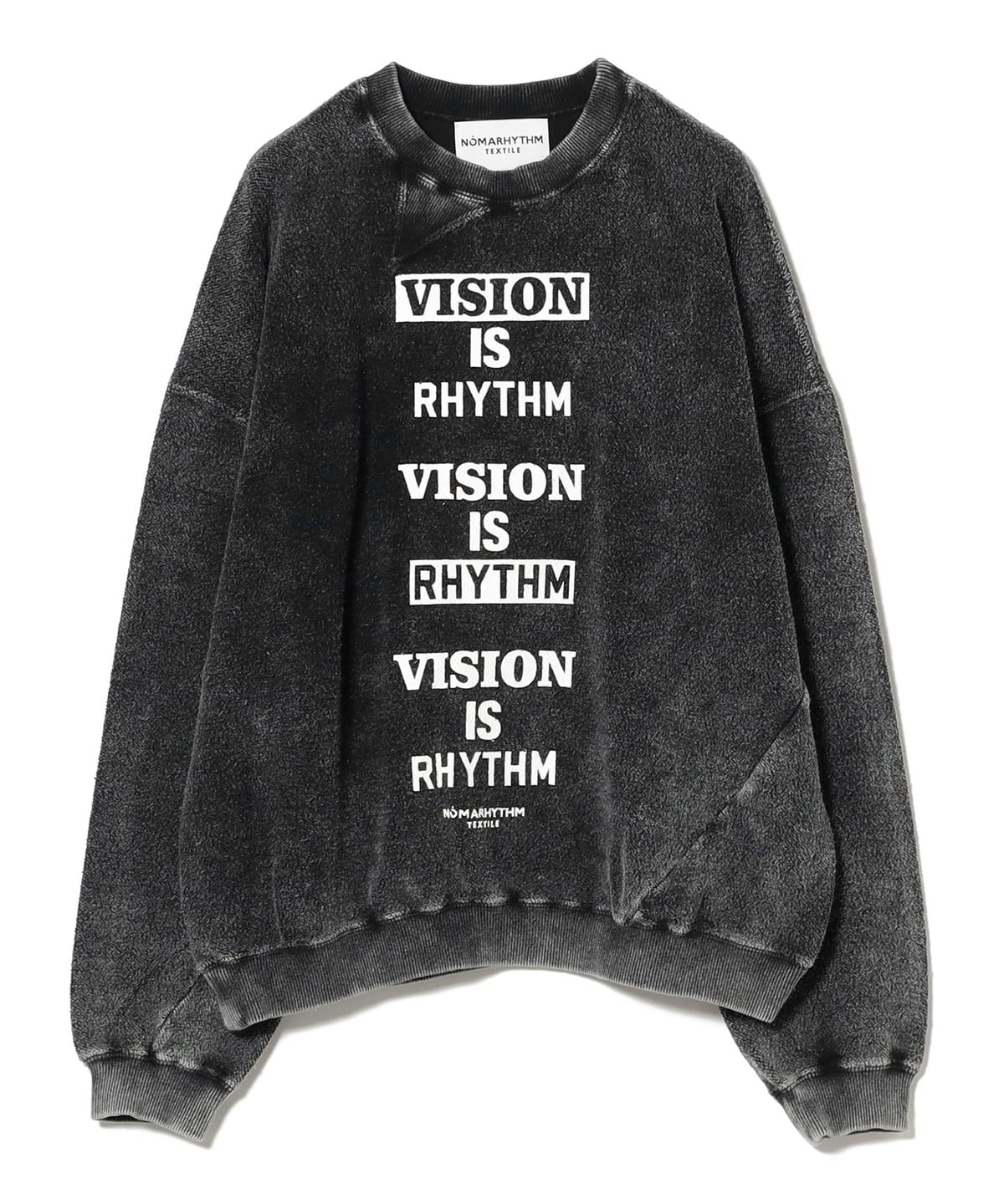NOMARHYTHM TEXTILE / Hand Dyed Danny Sweat トップス WOMEN Black*RHYTHM 1 NOMARHYTHM TEXTILE / Hand Dyed Danny Sweat トップス WOMEN Black*RHYTHM 1