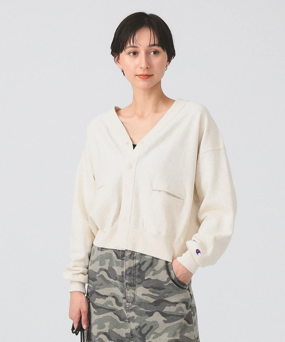 【別注】Champion チャンピオン / リバースウィーブ(R) カーディガン トップス WOMEN OATMEAL M 【別注】Champion チャンピオン / リバースウィーブ(R) カーディガン トップス WOMEN OATMEAL M