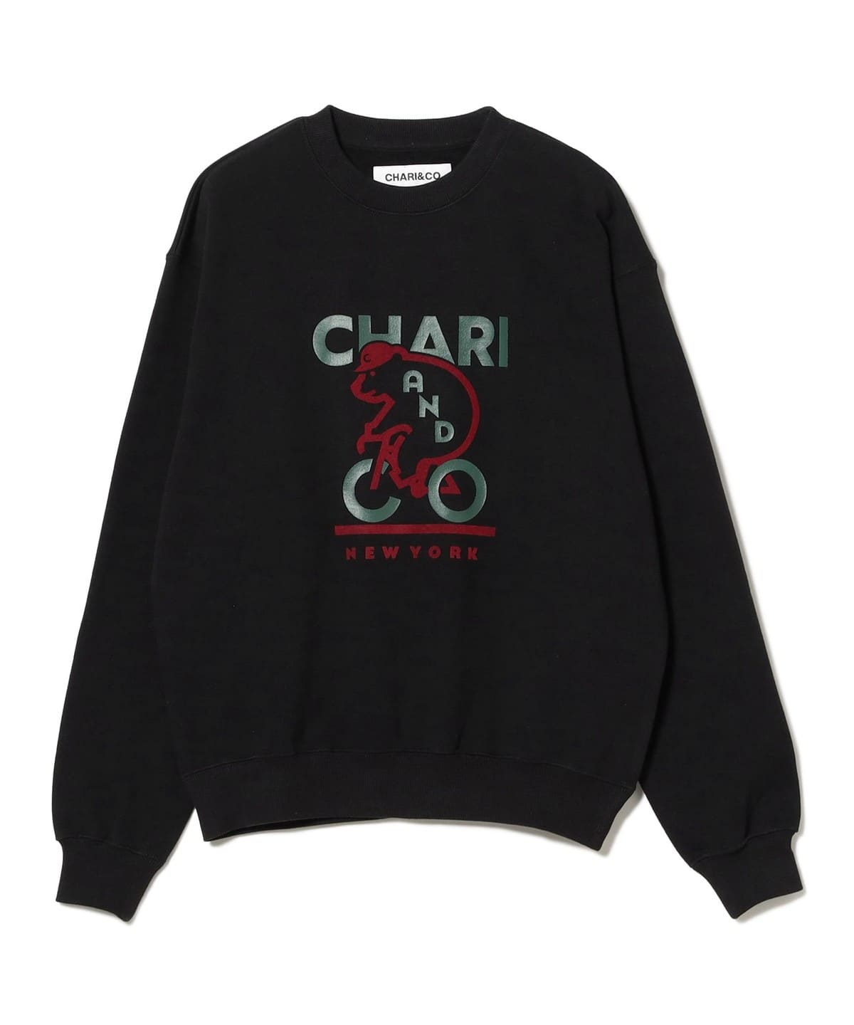 【別注】CHARI & CO チャリアンドコー / TO BEAR MOUNTAIN CREWNECK SWEAT トップス WOMEN BLACK ONE SIZE 【別注】CHARI & CO チャリアンドコー / TO BEAR MOUNTAIN CREWNECK SWEAT トップス WOMEN BLACK ONE SIZE