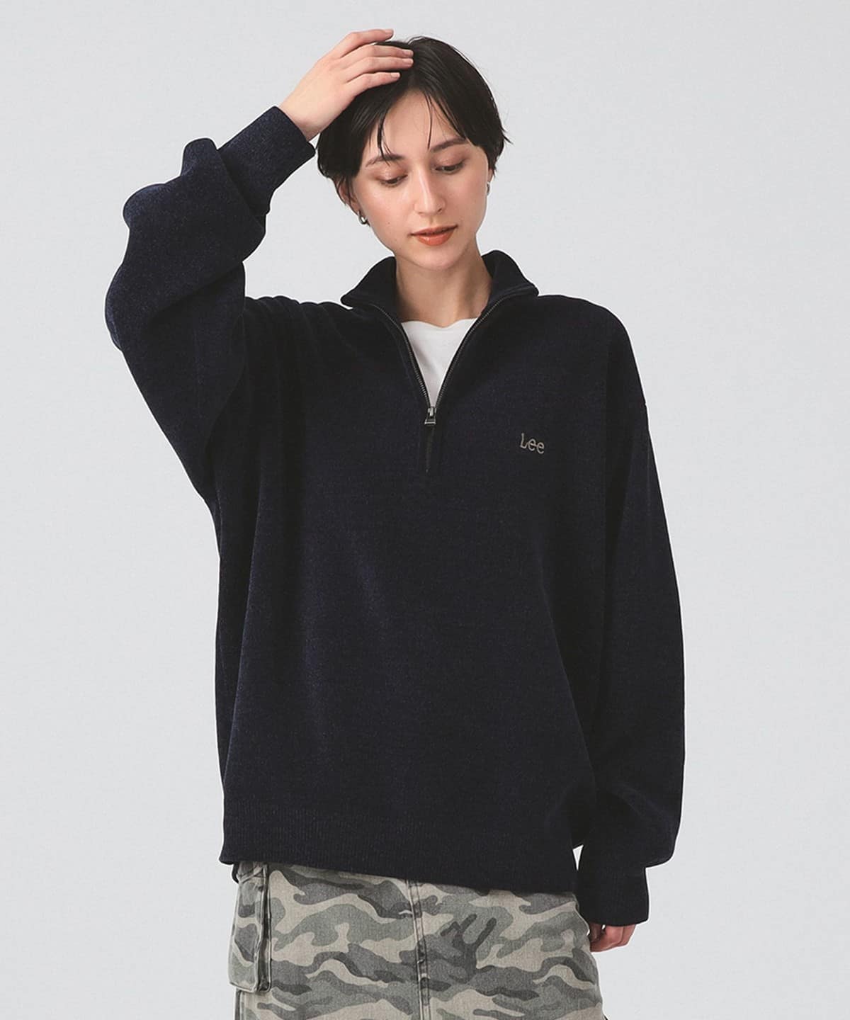 Ray BEAMS（レイ ビームス）Lee / HALF ZIP SWEATER（トップス