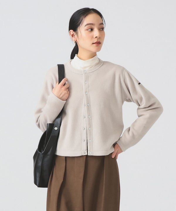 タグ付き新品　ORCIVAL フリースカーディガン 2 グレージュ 秋冬新作 オーシバル オーチバル ORCIVAL フリース クルーネック