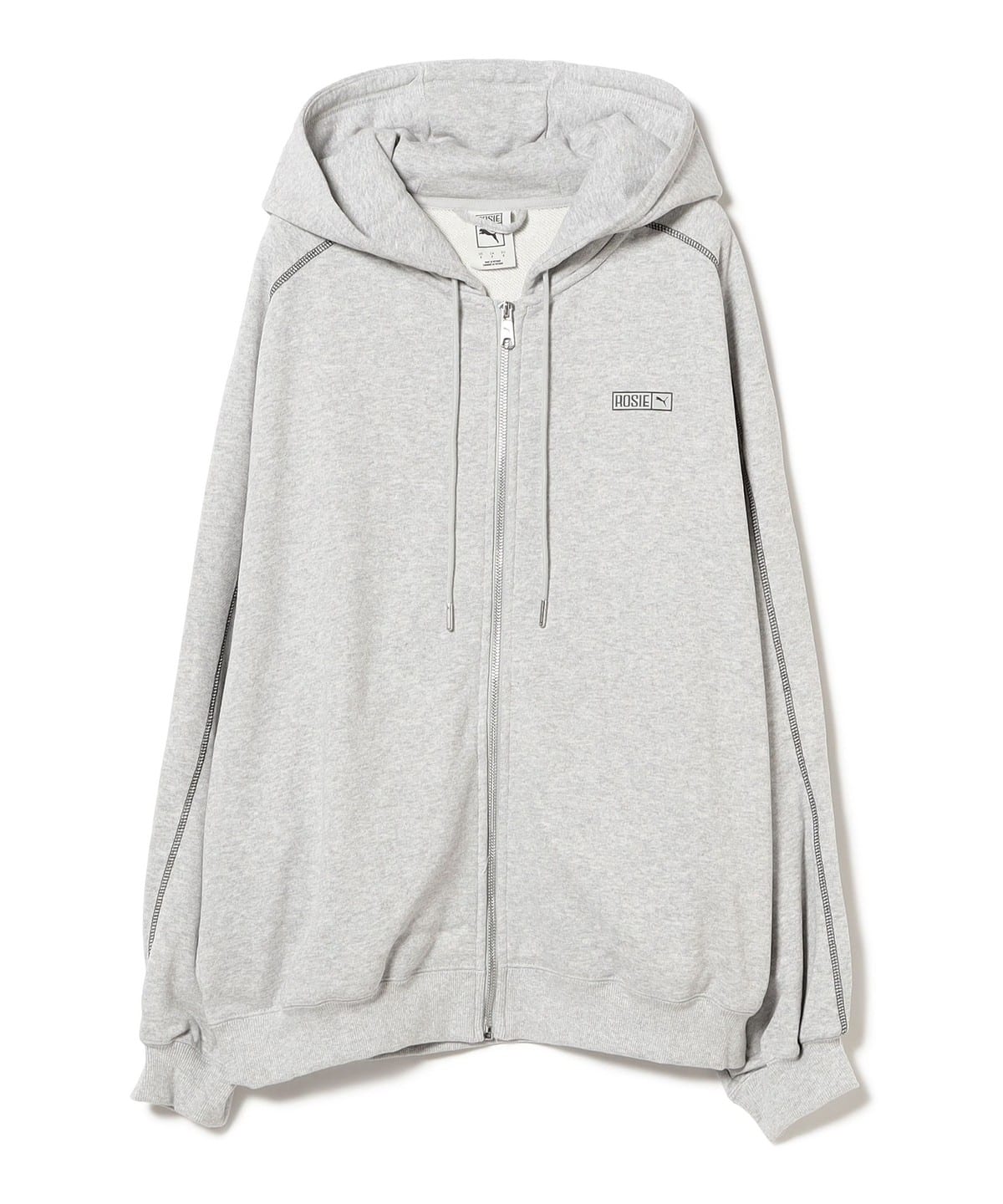 PUMA プーマ x ROSE / T7 オーバーサイズ フルジップ フーディ トップス WOMEN F. L/GreyHeather XS PUMA プーマ x ROSE / T7 オーバーサイズ フルジップ フーディ トップス WOMEN F. L/GreyHeather XS