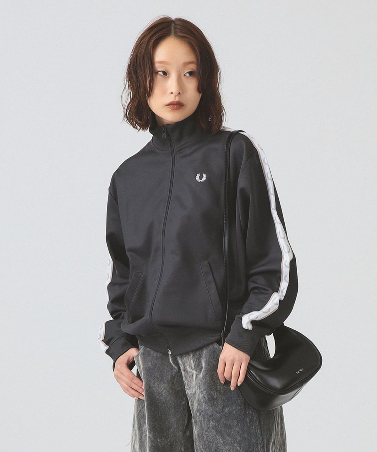 FRED PERRY フレッド ペリー / Taped Track Jacket トップス WOMEN ANCHOR GREY 10 FRED PERRY フレッド ペリー / Taped Track Jacket トップス WOMEN ANCHOR GREY 10