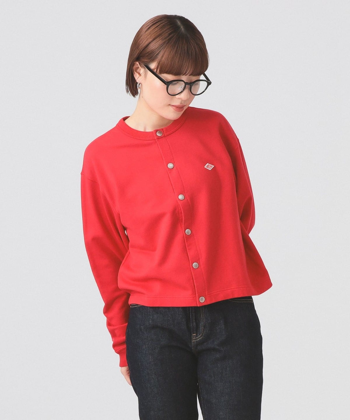 Ray BEAMS Ray BEAMS DANTON Dot Button Crew Neck Cardigan (Tops