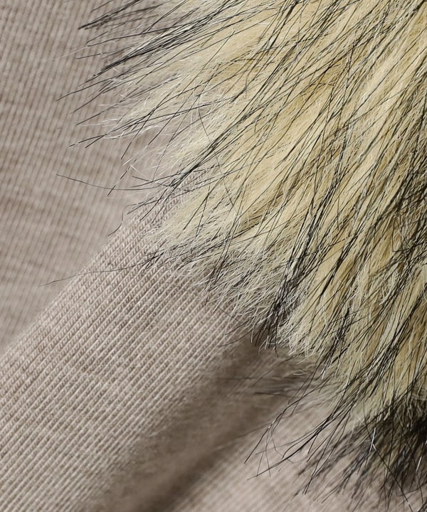 taottao / Faux Fur Tracksuit Jacket