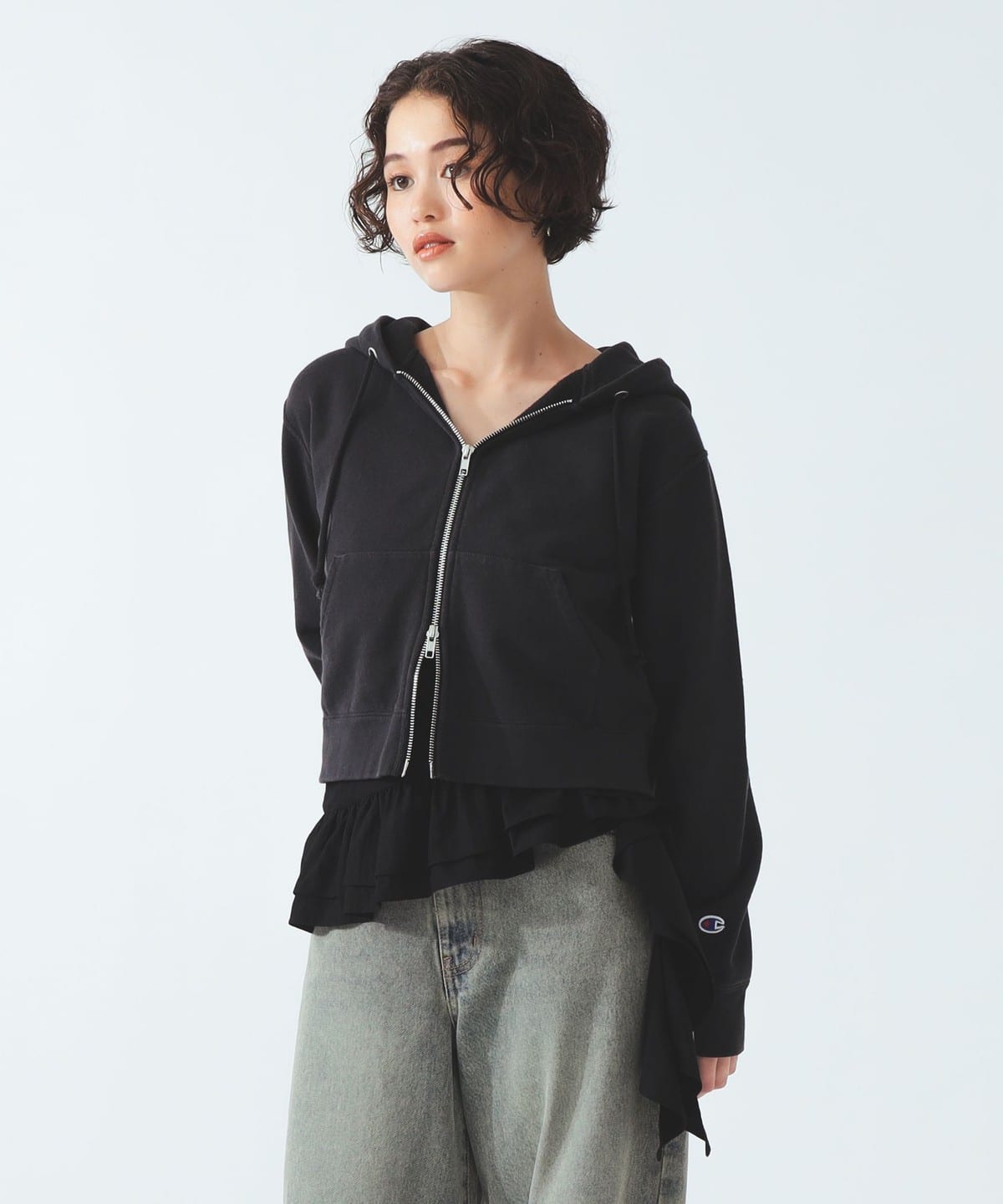 Ray BEAMS（レイ ビームス）【別注】Champion / ジップ フーデッド