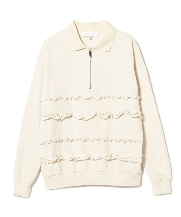 sister jane / Vela Ruffle Polo Sweatshirt