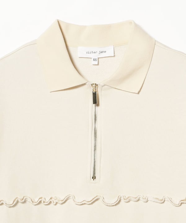 sister jane / Vela Ruffle Polo Sweatshirt