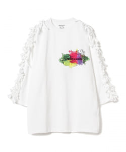▲○TOGA PULLA / TOGA PULLA × FRUIT OF THE LOOM フリンジ Tシャツ