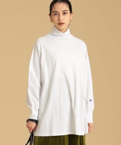 Champion × Ray BEAMS / 別注 ラグラン モックネック ロングスリーブ Tシャツ