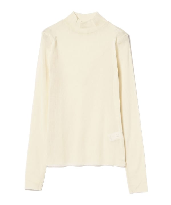 Ray BEAMS Ray BEAMS Ray BEAMS / Tulle High Neck Long Sleeve Cut