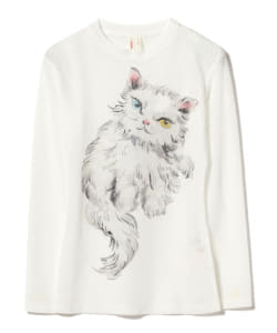 ○YUHAN WANG / cat printed crewneck top