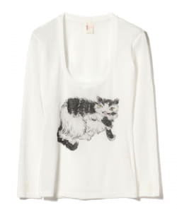▲○YUHAN WANG / cat printed top