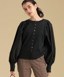 Ray BEAMS / バルーン スリーブ キリカエ Tシャツ