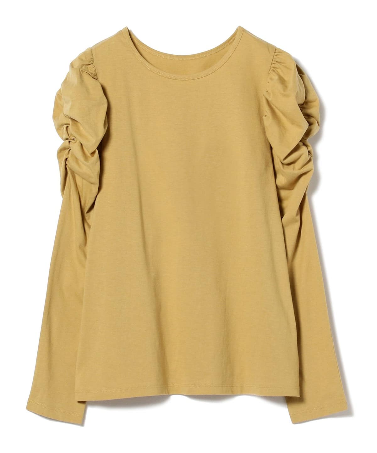 Ray BEAMS レイ ビームス / ギャザー ボリューム スリーブ Tシャツ Tシャツ・カットソー WOMEN MUSTARD ONE SIZE Ray BEAMS レイ ビームス / ギャザー ボリューム スリーブ Tシャツ Tシャツ・カットソー WOMEN MUSTARD ONE SIZE