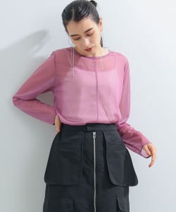 ▲Ray BEAMS / センターシーム シアー Tシャツ