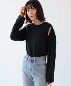 Ray BEAMS / アーム スリット ロングスリーブ Tシャツ
