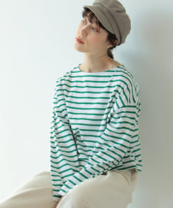 Ray BEAMS / ボーダー ロングスリーブ ワイド Tシャツ