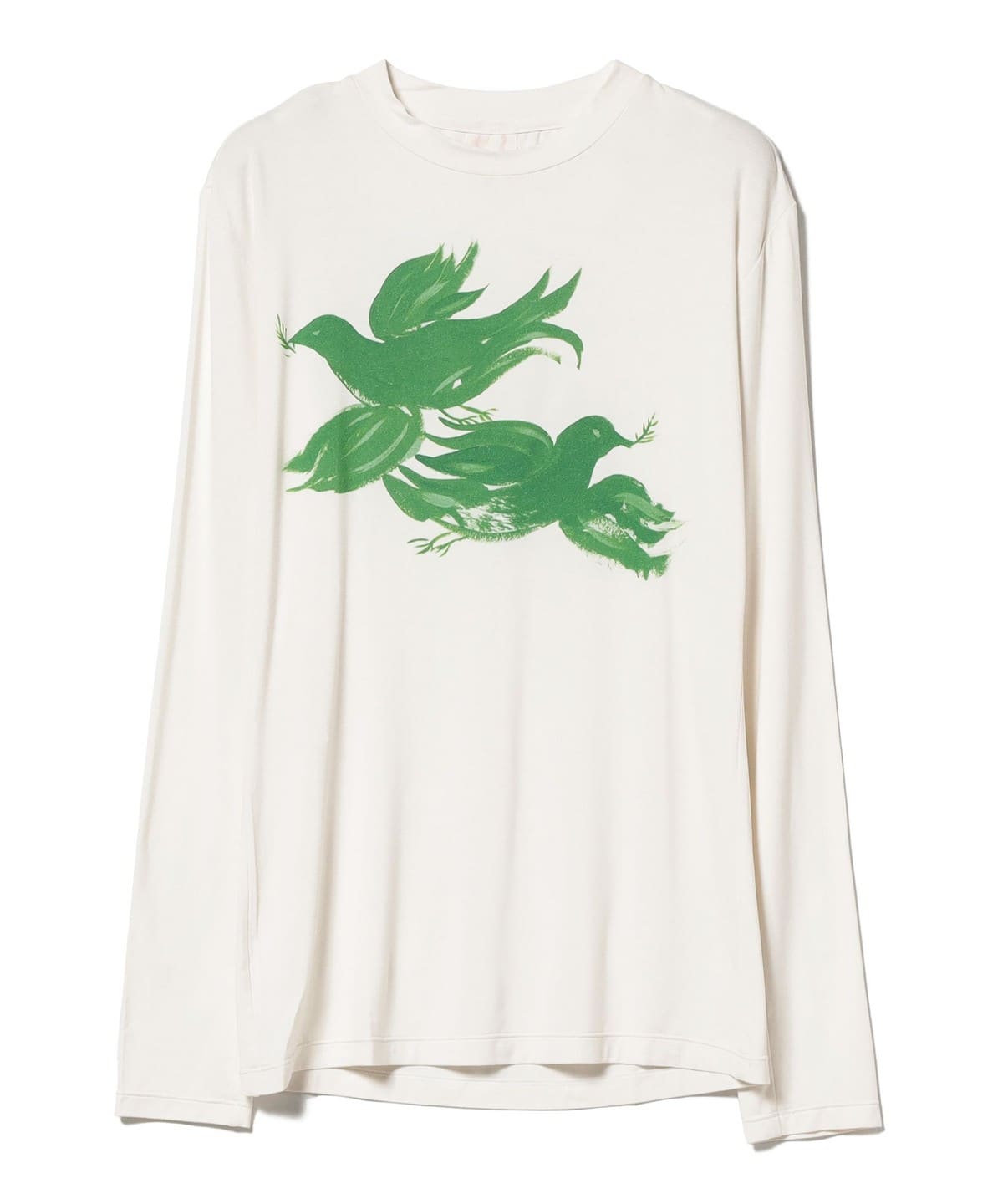 ○YUHAN WANG ユハン ワン / green pigeon printed top トップス WOMEN green/white S ○YUHAN WANG ユハン ワン / green pigeon printed top トップス WOMEN green/white S