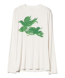 ○YUHAN WANG / green pigeon  printed top