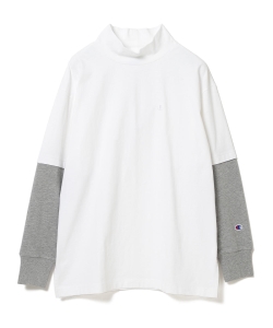 Champion × Ray BEAMS / 別注 レイヤード ボトルネック ロングスリーブＴシャツ